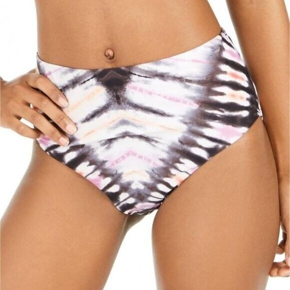 Bar III INK-DYE High-Waist Bikini Swim Bottom XS
